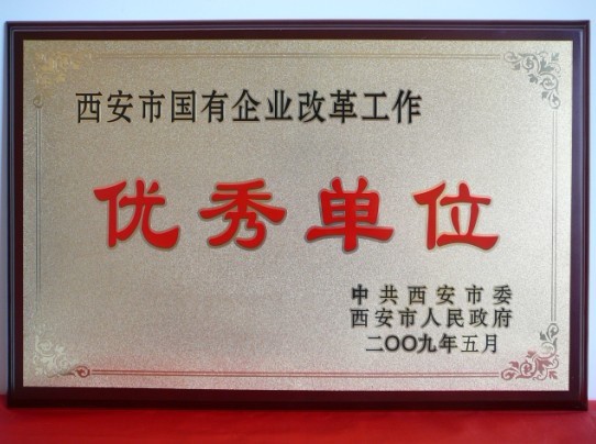 2009年5月，被西安市委、市政府評為西安市國企業(yè)改革工作優(yōu)秀單位